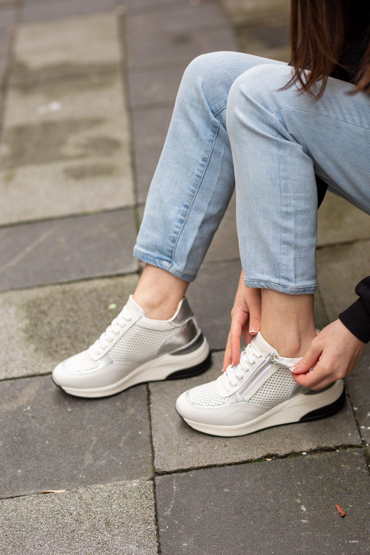Mammamia 0270 EREN SHOES&BAG Hakiki Deri Fermuar Detaylı Bağcıklı