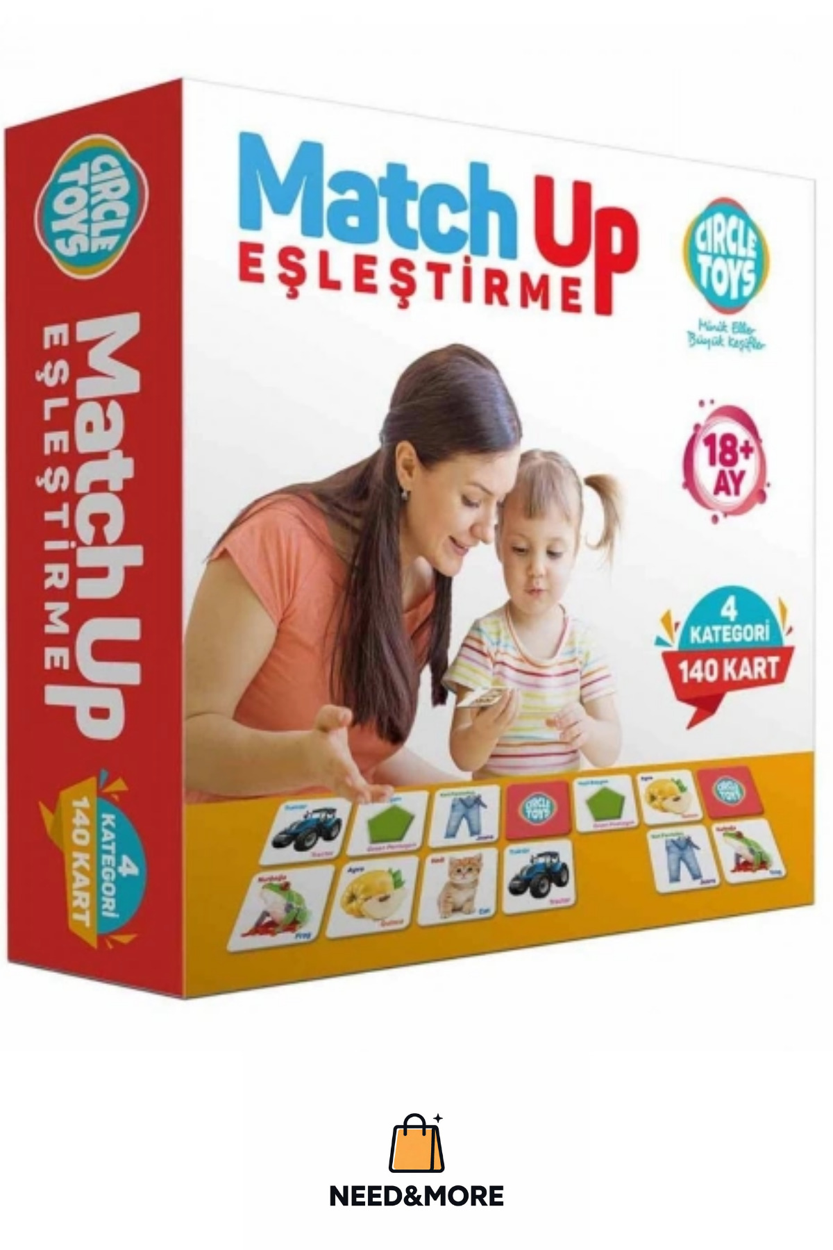 NEED&MORE #Zeka Geliştirici Eğitici Çocuk El Göz Kordinasyonu Match Up Eşleşirme Oyunu 140 Parça fotoğrafı 2 (önizleme)