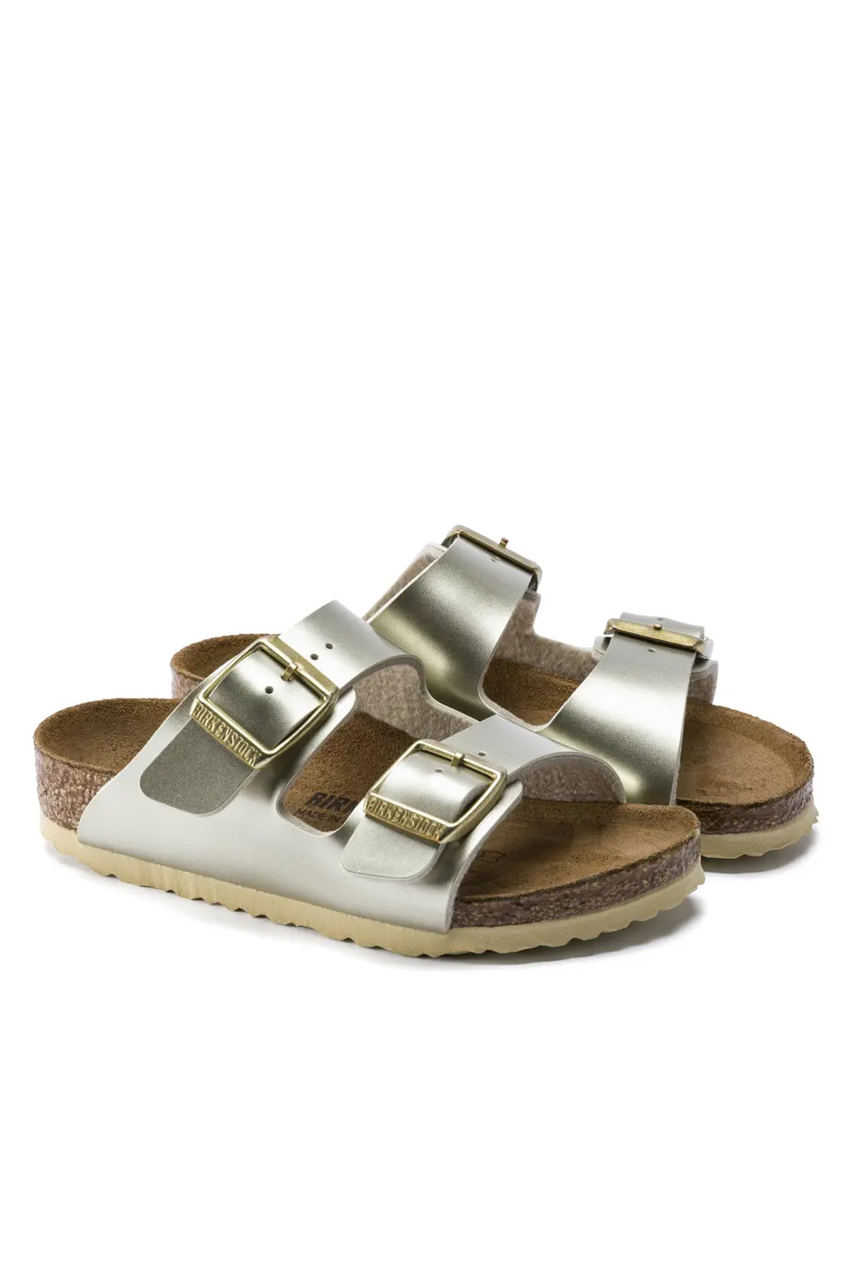 دمپایی زنانه نقره‌ای آریزونا بیرکن استاک دمپایی Birkenstock