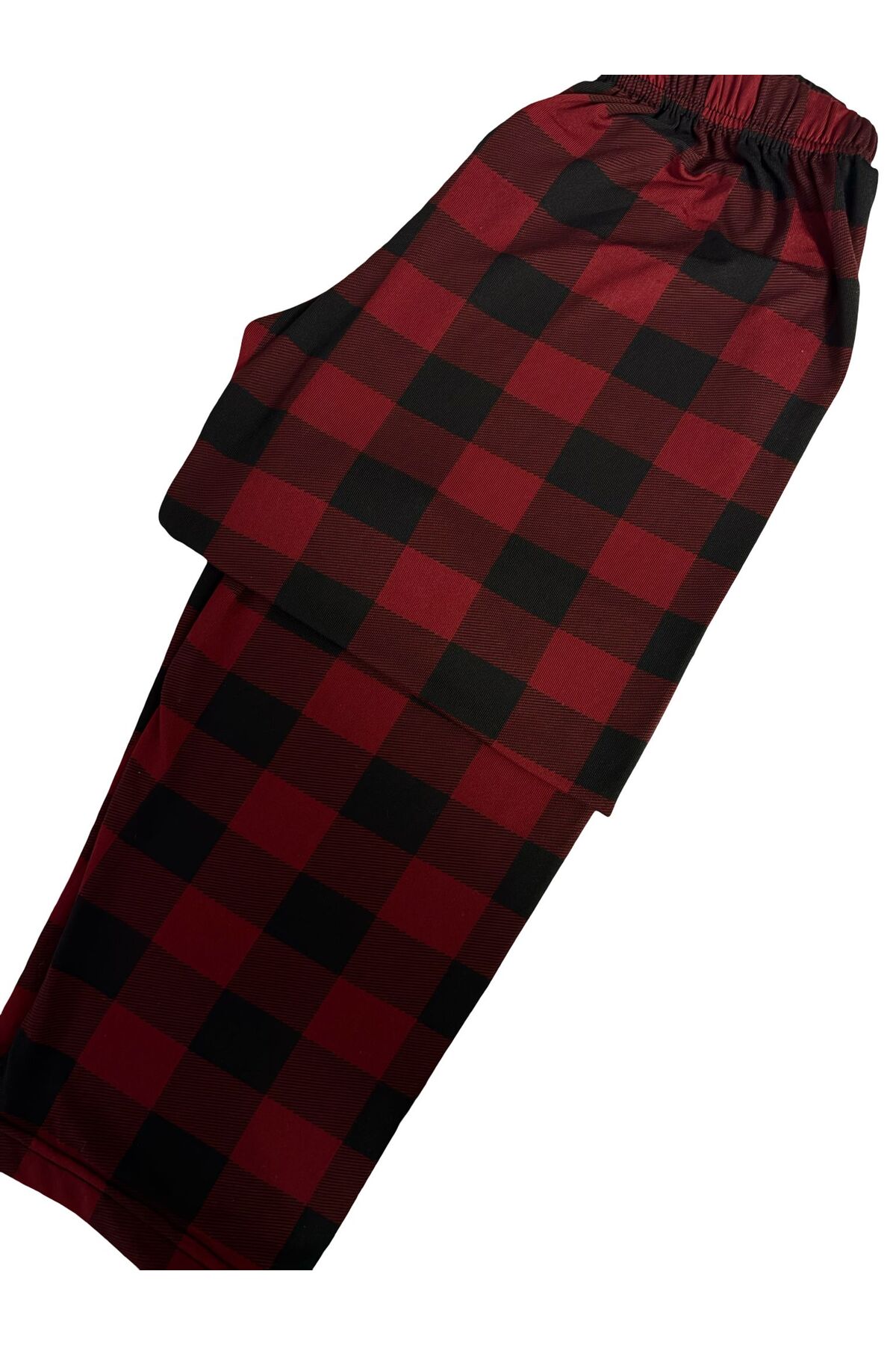 mışıl mışıl kids Erkek Çocuk Yazlık Milan Kumaş Uyku Bantlı Kırmızı Ekose Gömlek Yaka Pijama Takımı fotoğrafı 4 (önizleme)