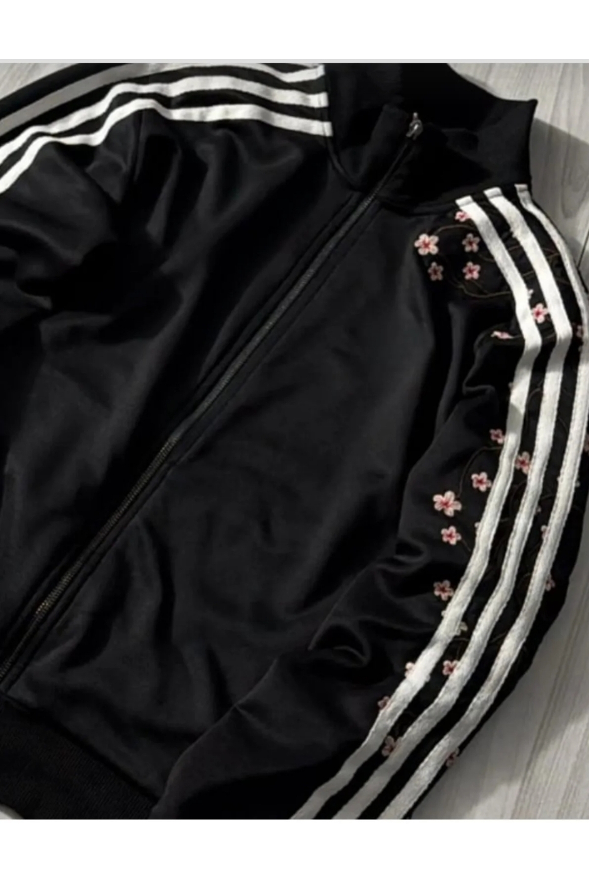 eyonnwear  Y2K Sakura Nakış Detaylı Hırka - Görsel 4