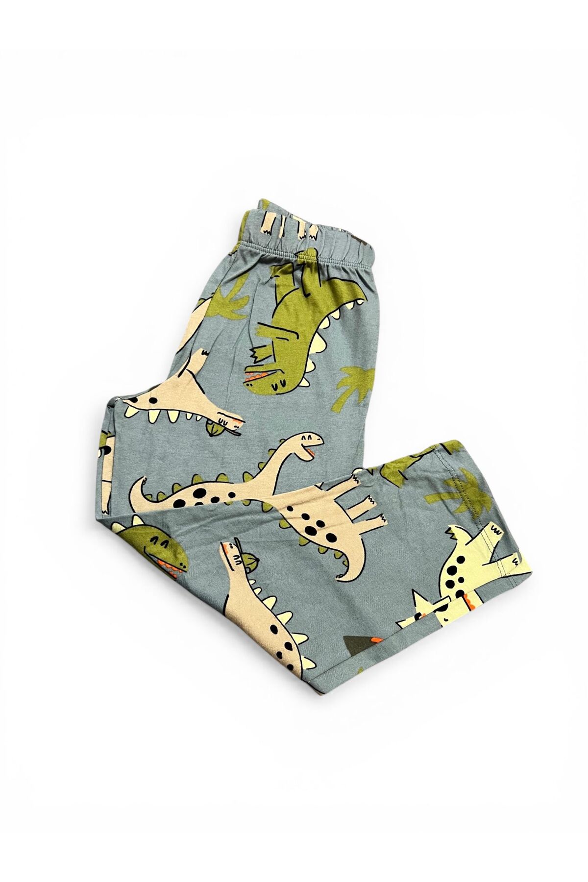 SERRASTIL Erkek Çocuk Dinazor Desenli Pamuklu Düğmeli Kısa Kollu Pijama Takımı fotoğrafı 5 (önizleme)