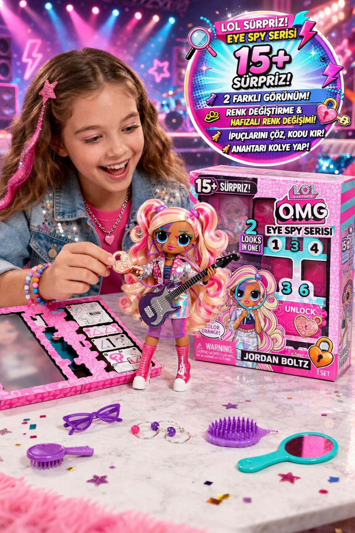 TOYTOPIA LOL Surprise OMG Eye Spy Jordan Boltz Rock Yıldızı Moda