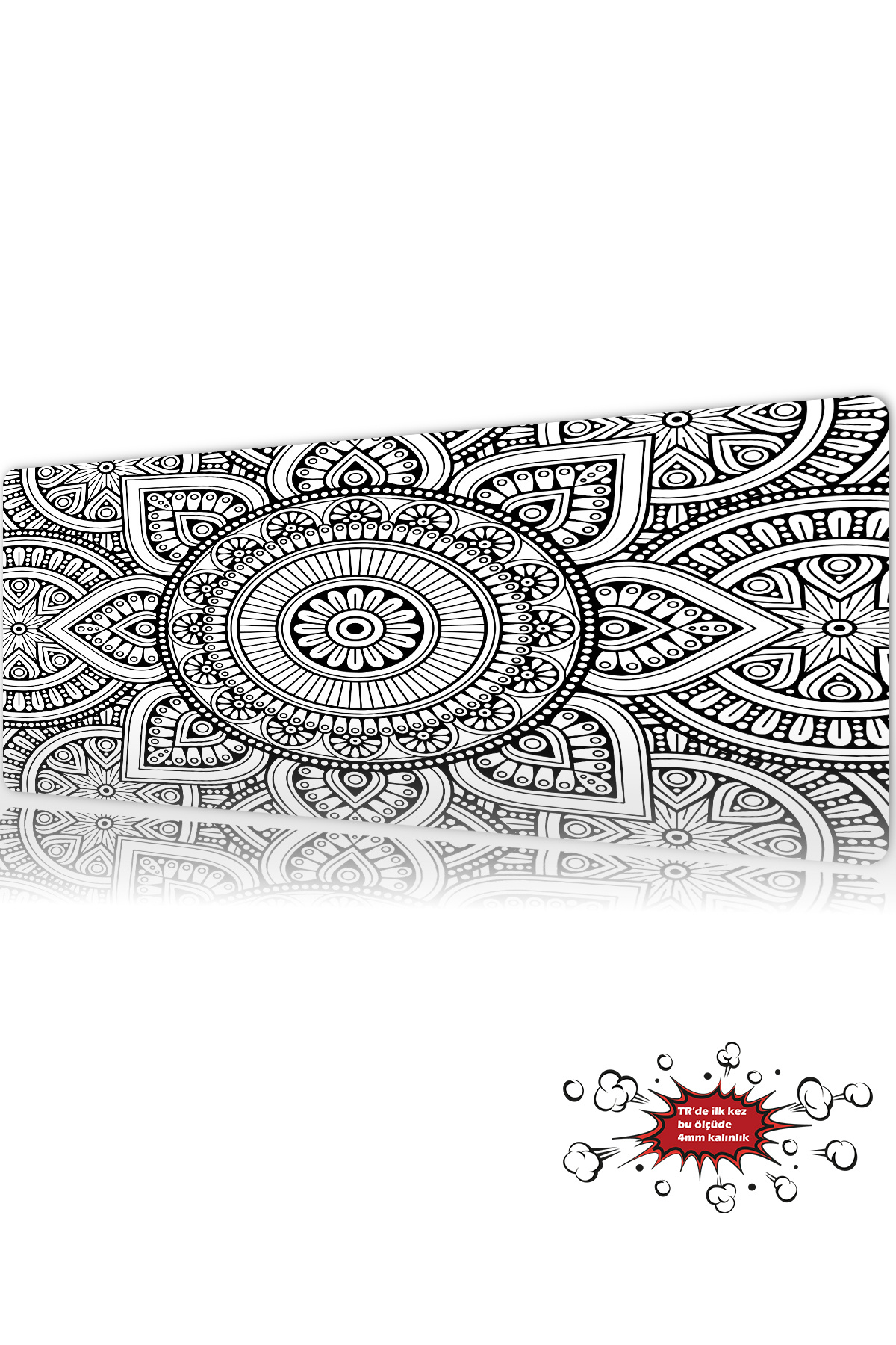 Zen Mandala Gaming Player XL Mouse Pad Mousepad 90x40 cm 3Mm Stitched Model