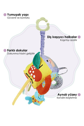 ŞENOL OYUNCAK Montessori Eğitici Aktivite Küpü | Bebek Duyusal Oyuncak | Çıng...