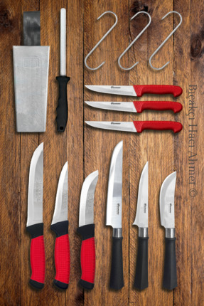 Sürmene Bıçakçı Hacı Ahmet Sürmene Kurban Bıçak Seti | Kasap Kurban Çok Amaçl...