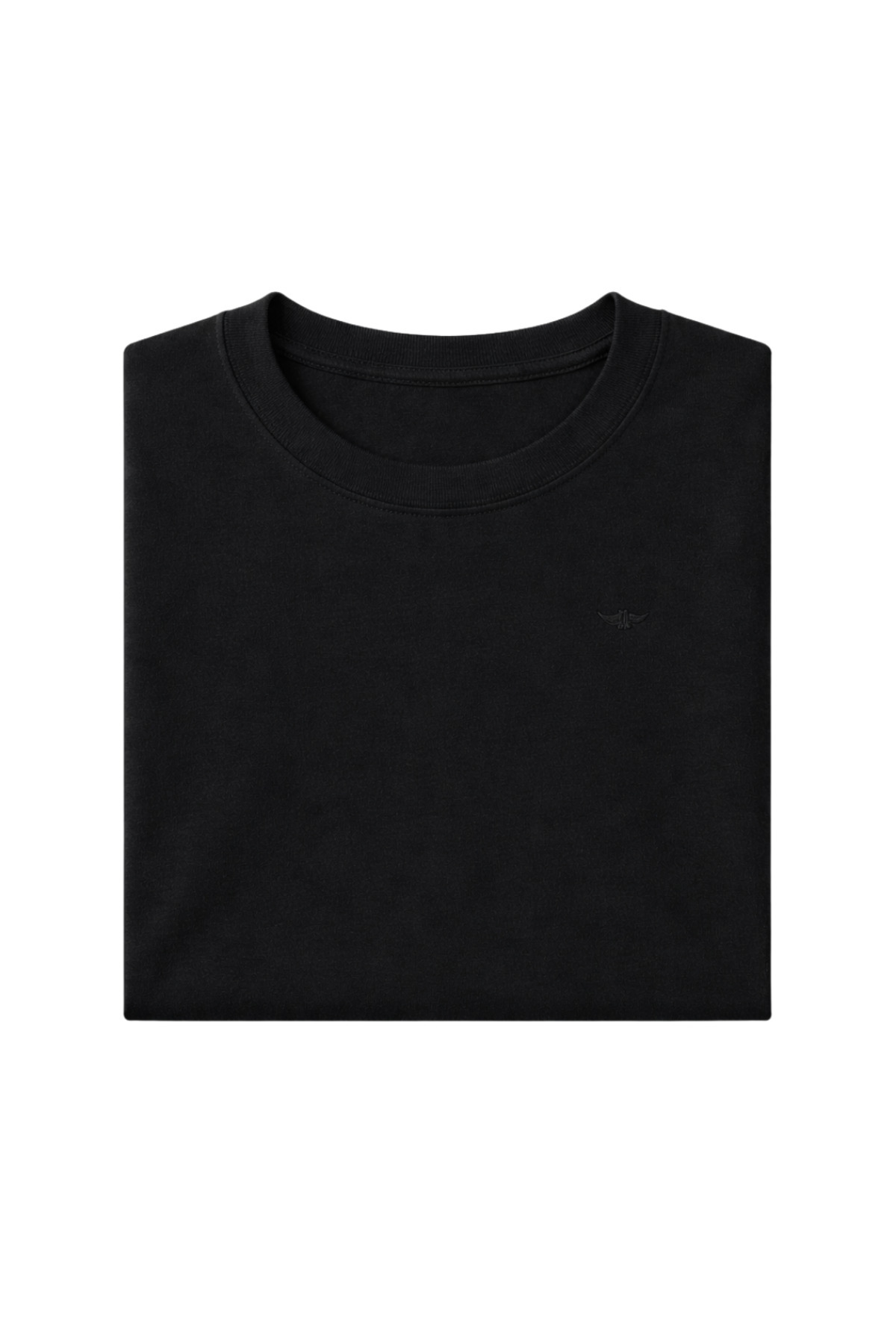 BattalModa Erkek Büyük Beden Siyah Basic Kısa Kollu Tişört 3XL-4XL-5XL-6XL-7XL-8XL görsel 5