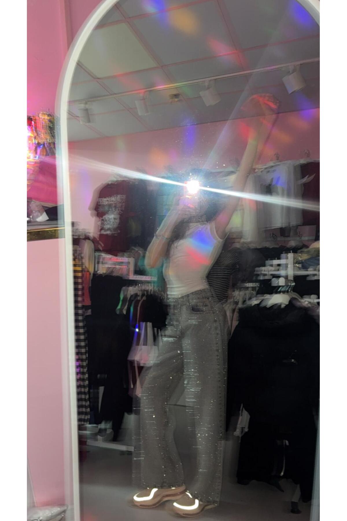 İsra Ayyıldız Moonstar Collection  Viral One Diamond Full Taşlı Yüksek Bel Jean - Görsel 4