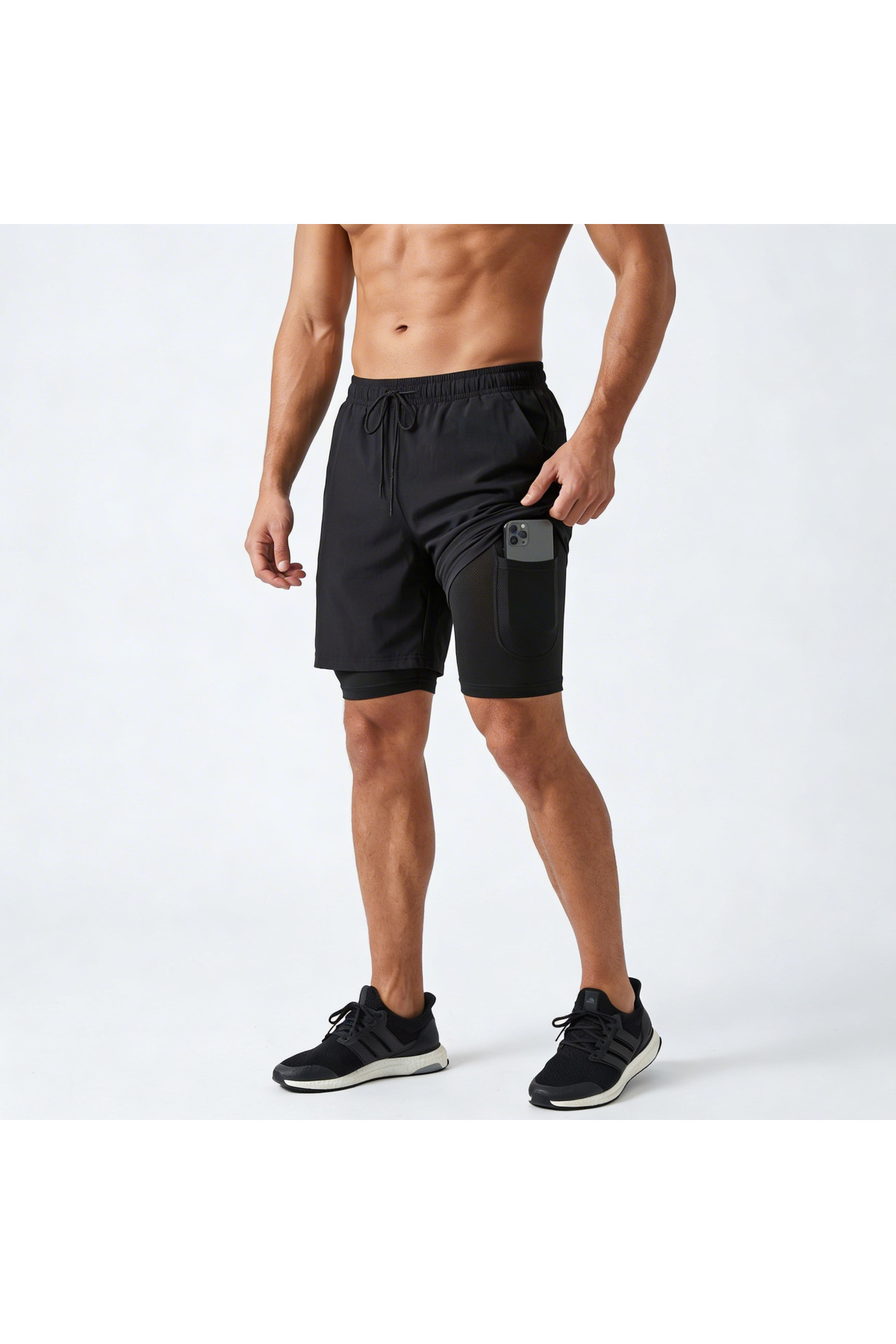 شورت رجالي للجري سريع الجفاف للتدريب واللياقة البد...