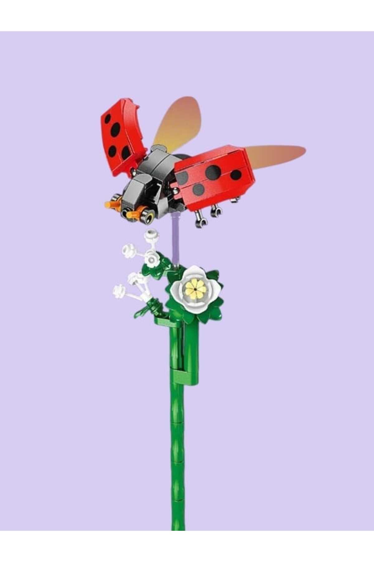 Oyunsal 9127-3 Yasemin Çiçeği ve Uğur Böceği 104 Parça Yapı Blok Seti - Eğitici ve Dekoratif Yapım Oyuncağı fotoğrafı 2 (önizleme)