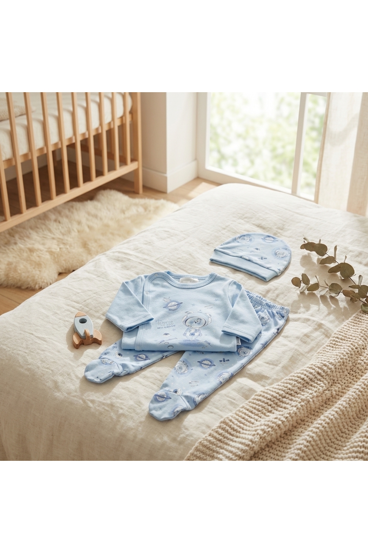 artemoris Unisex 0/3 Ay Kendinden Eldivenli Pijama Takımı fotoğrafı 3 (önizleme)