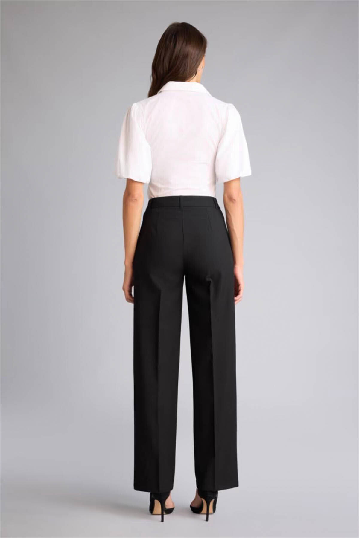 Defacto  Wıde Leg Normal Bel Düz Paça Pantolon H1921AX26SM - Görsel 5