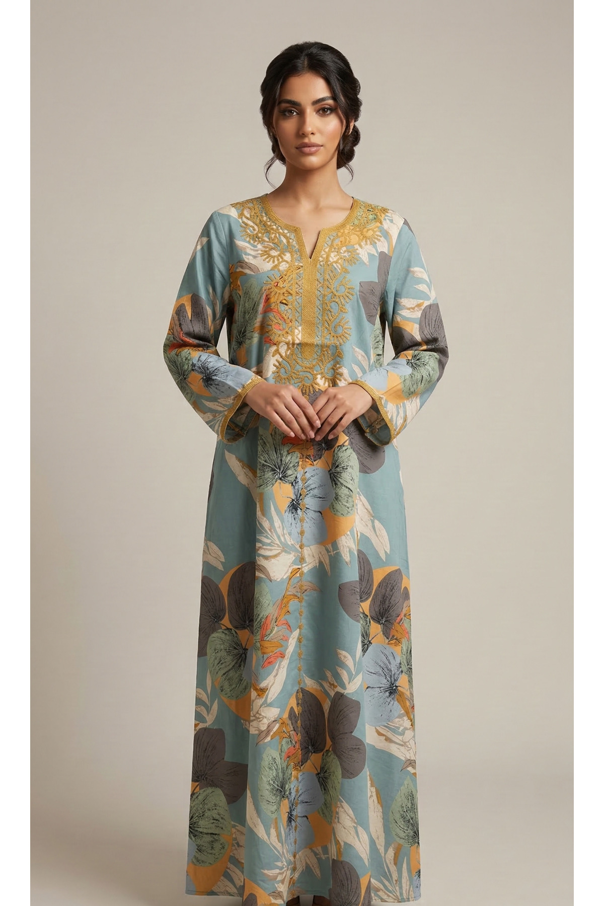 Moda Line Moda Line Women's Daily Shirt with Embroidery on the Collar- Trendyol