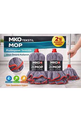 MKO TEKSTİL TÜY TOPLAYICI SÜPER EMİCİ BÜYÜK BOY MİKROFİBER MOP BAŞLIĞI AVANTA...