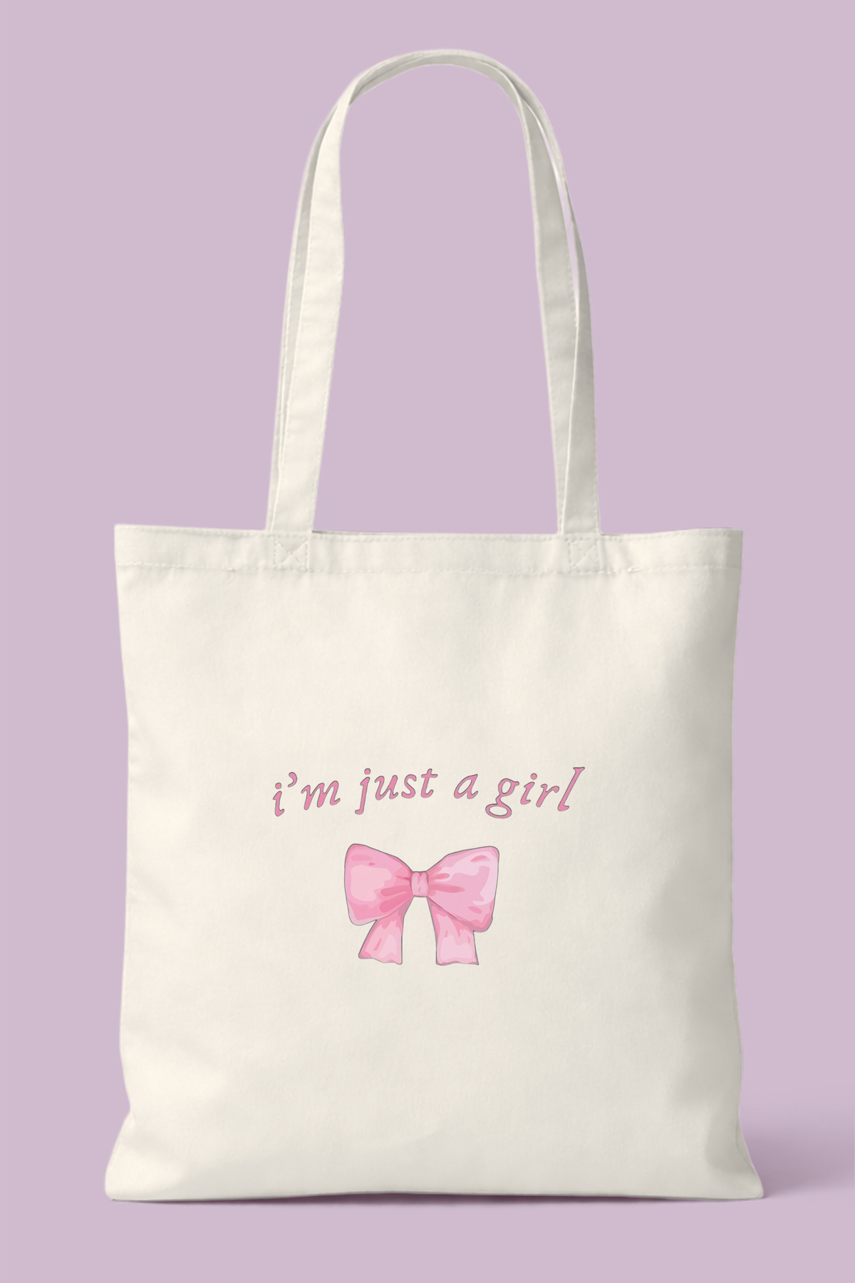 Hayali Şeyler I'm Just A Girl Baskılı Bez Çanta