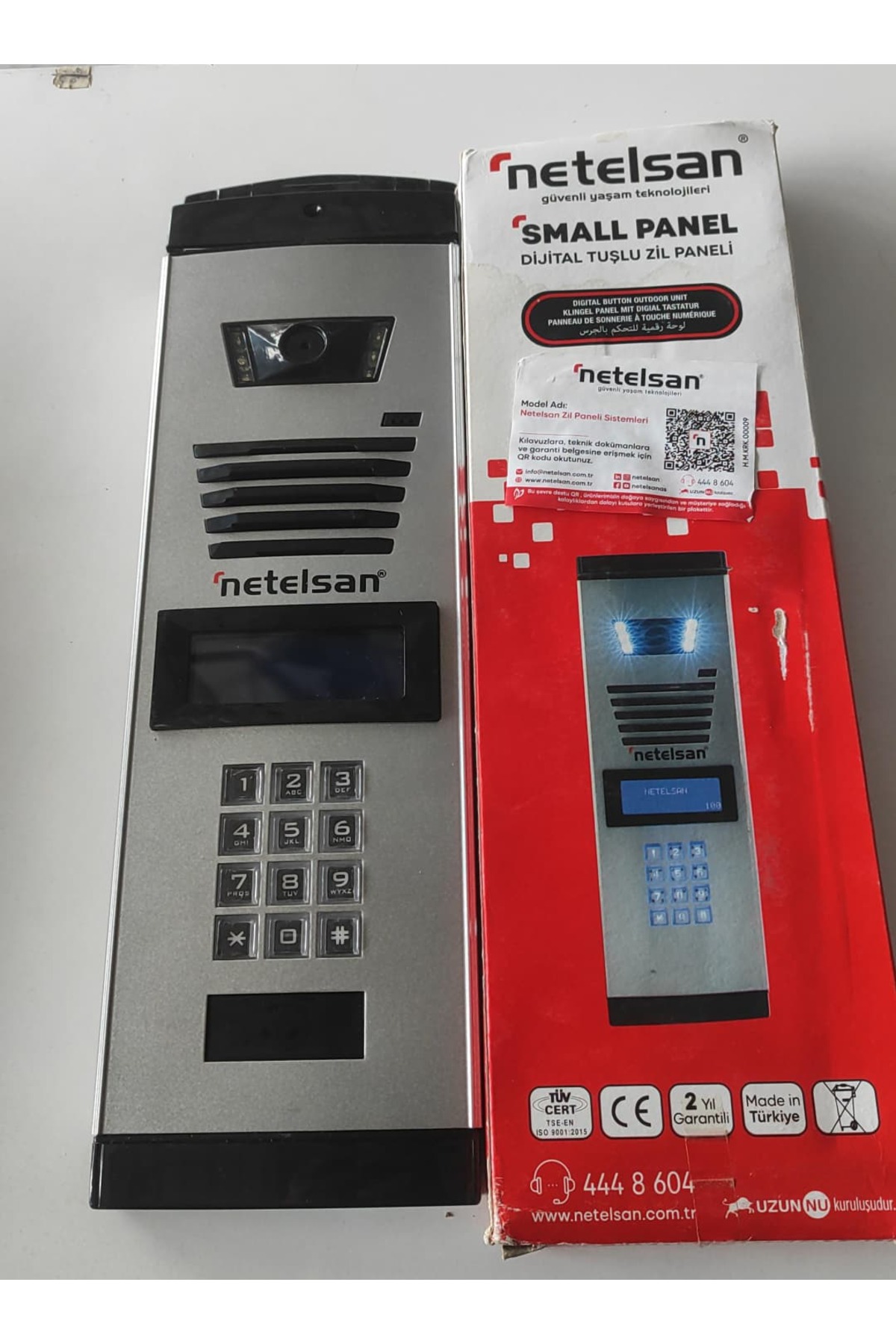 Netelsan Small Panel Dijital Tuşlu Görüntülü Zil Paneli - Şifreli