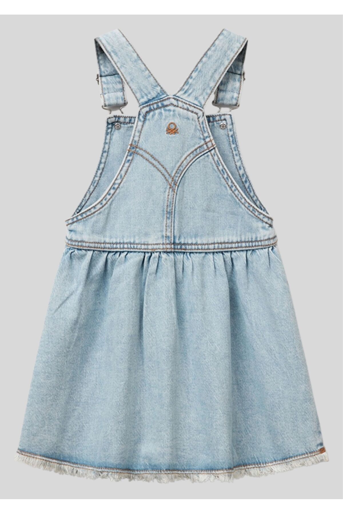 Benetton United Colors of Kız Bebek Açık Mavi Denim Jile Elbise fotoğrafı 2 (önizleme)