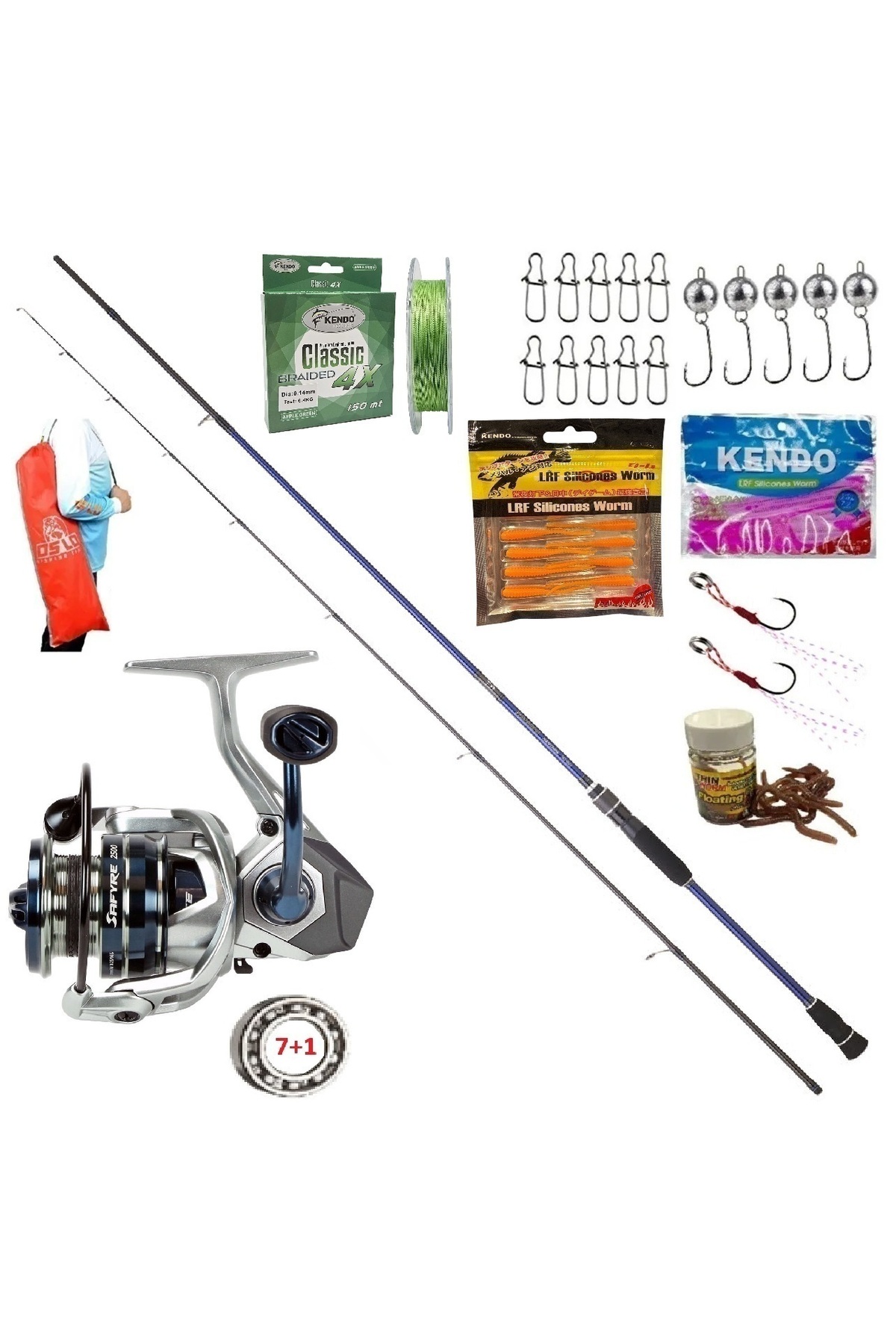 Oslo Okuma Safyre 2500 206mm 0,5-6gr Daiwa Samurai Lrf Olta Takımı