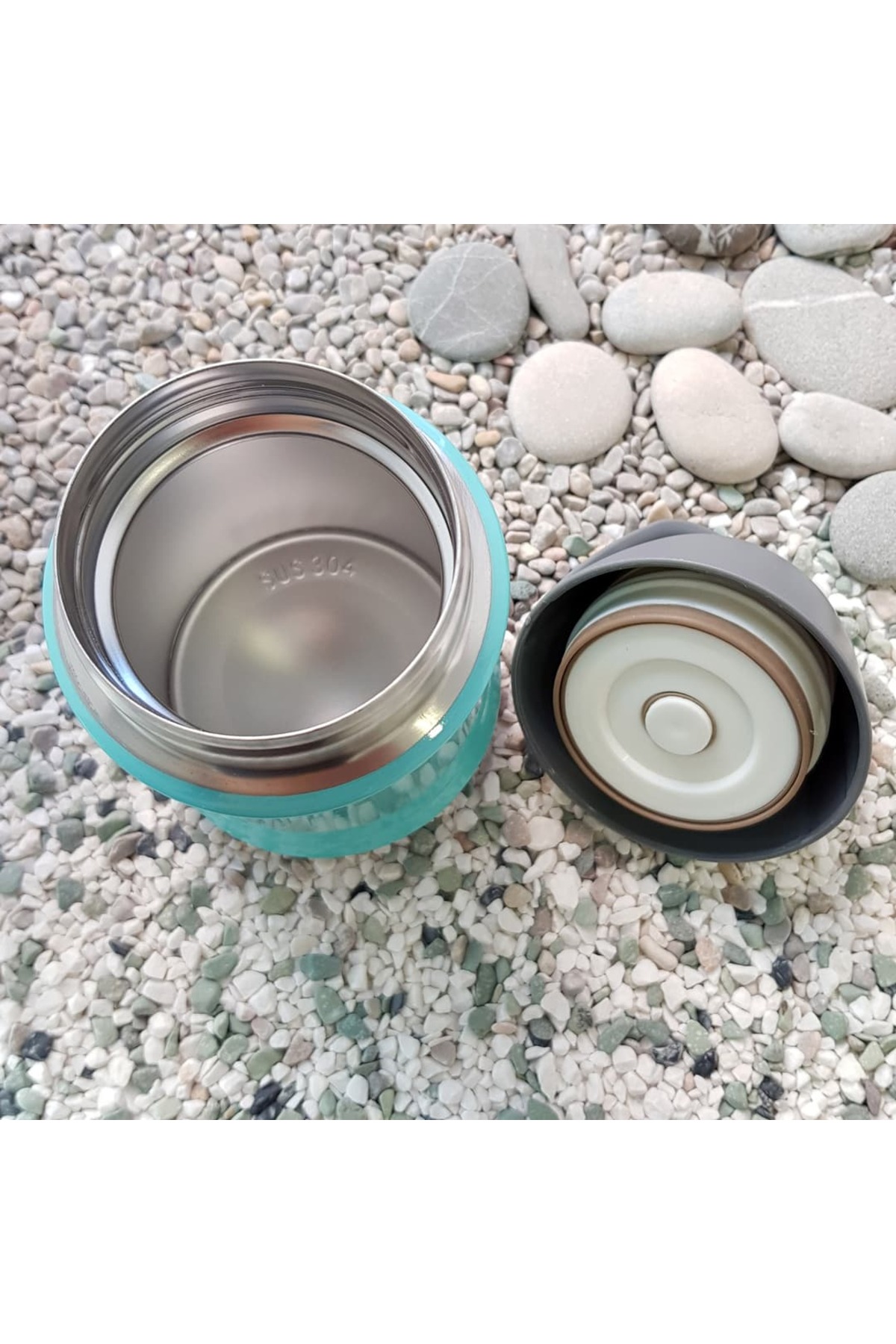 bentopia Paslanmaz Çelik Yemek Termosu - 450 ml- Bebek Mama Saklama Termosu fotoğrafı 2 (önizleme)