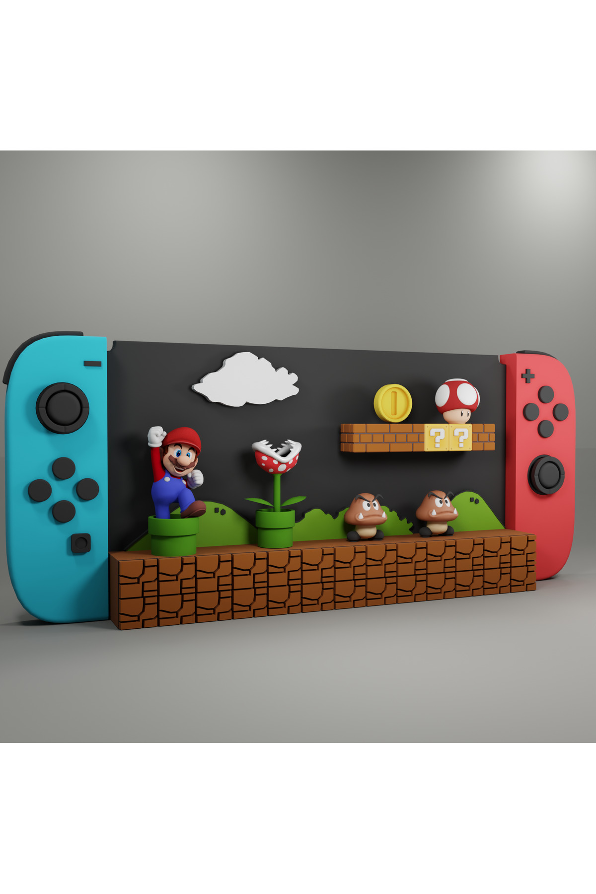 Pixra Diorama Nintendo Switch Temalı Super Mario Dİorama - Özel