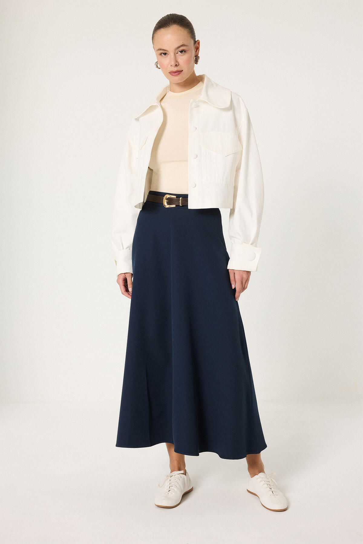 Touche Prive  YÜKSEK BEL PARÇALI ETEK - Görsel 2