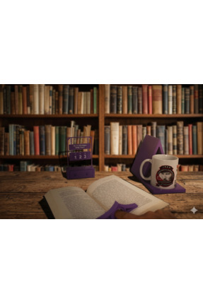 Zeugmartstudio Özel Tasarım Çekmeceli Kitap Sayacı, Kitap Standı ve Sayfa Tut...