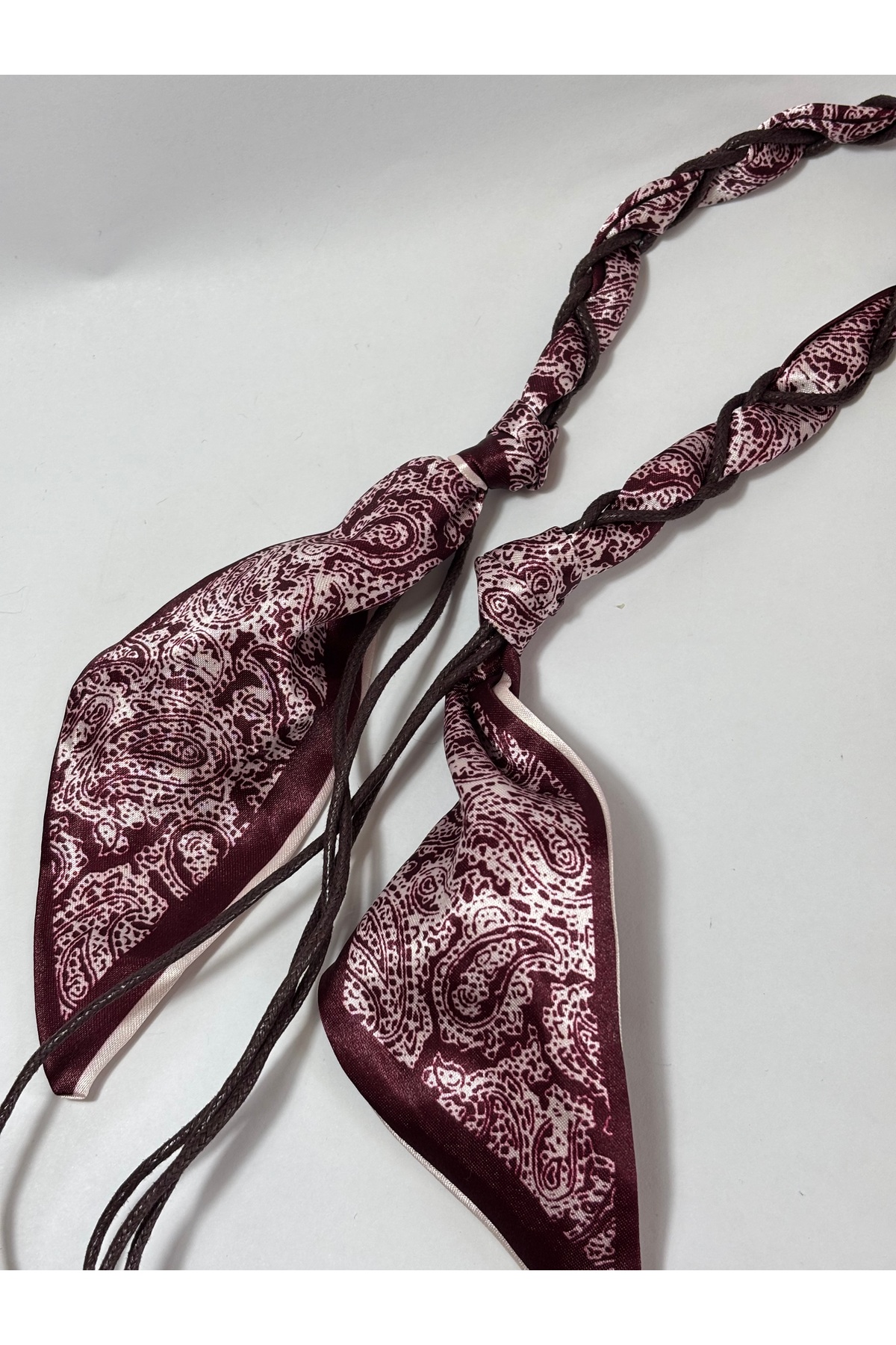 MİKSAJ Vintage Fular Deri ve Boncuk Detaylı Kemer görsel 5