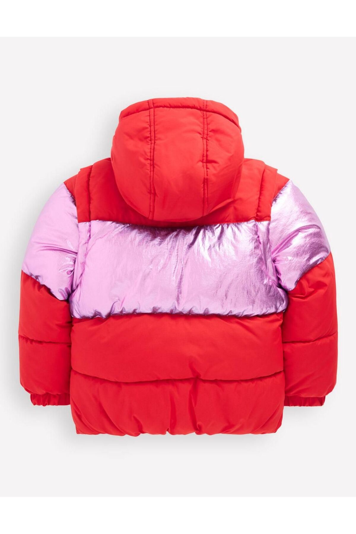 Next Baby Boden Red Metallic 2-in-1 Fleece Lined Jacket fotoğrafı 2 (önizleme)