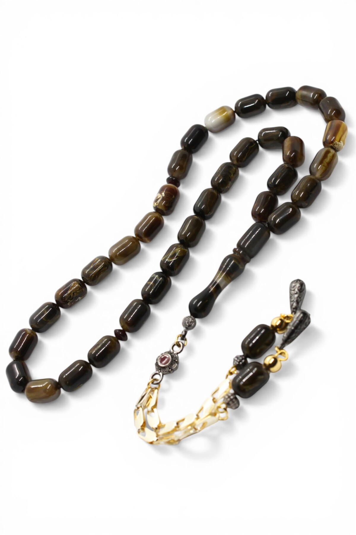 Certified Special Design Master Workmanship Squeeze Fire Amber Rhodium Gold Plated Fringed