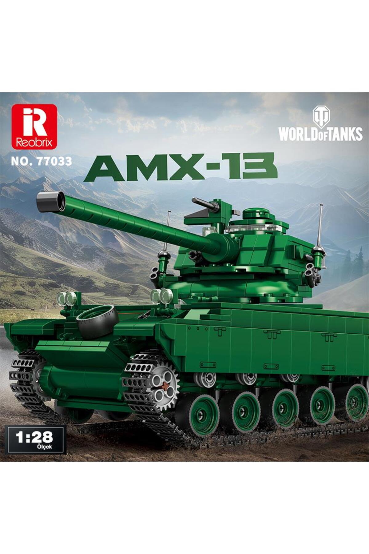 REOBRIX 77033 World Of Tanks Fransız Hafif Tankı AMX-13 Yaratıcı