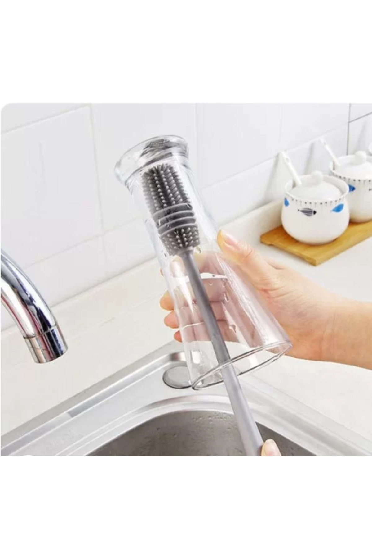 Skygo Uzun Saplı Silikon Biberon ve Kanoz Yıkama Fırçası fotoğrafı 3 (önizleme)