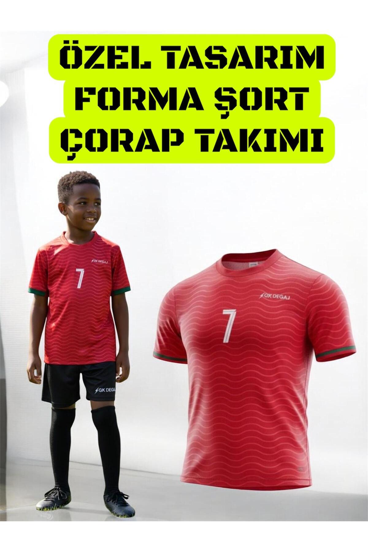 GK DEGAJ Short Sleeve Custom Design Sports Jersey Kids Football Jersey Kids Jersey Shorts Socks Set