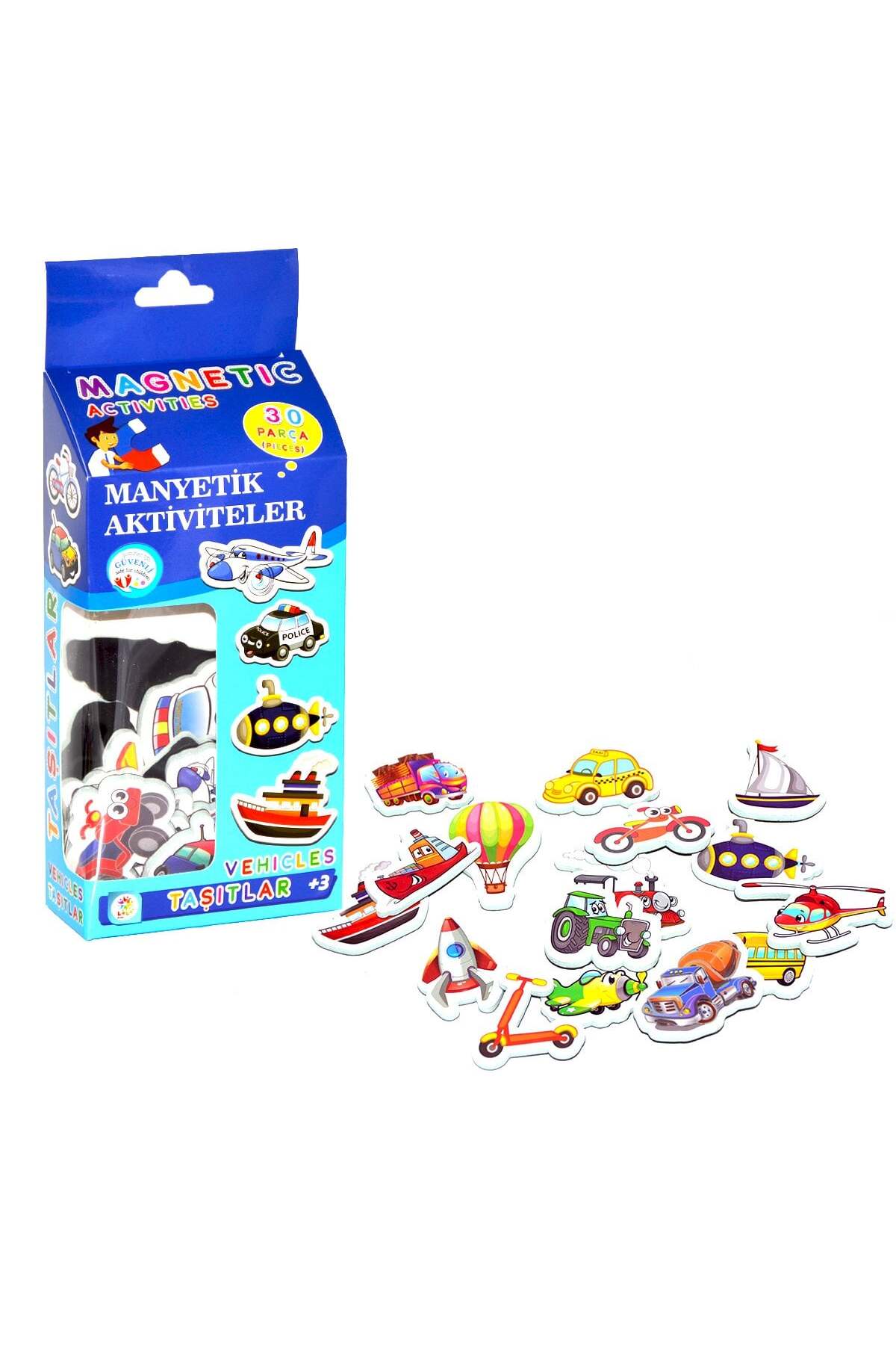 DENAPCAL Manyetik Bloklar Taşıtlar Kartları Manyetik Eğitici Aktivite Seti 3 Yaş+ 30 Parça fotoğrafı 5 (önizleme)