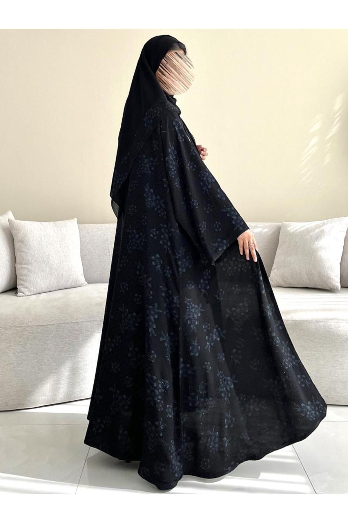 عباية آنيقة وعصرية من آولجا القماش شيفون مع فصوص ا...