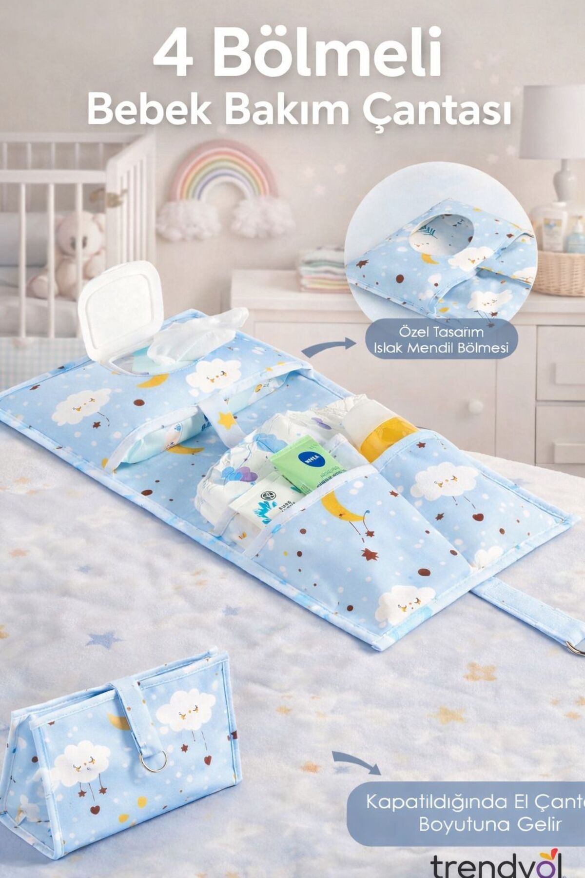 MorBebe Anne Bebek Bakım Çantası Organizeri I Taşınabilir Bakım Çantası 2 li Set fotoğrafı 5 (önizleme)