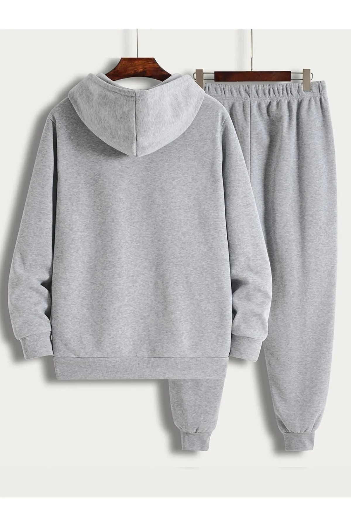 2'Lİ UNISEX KAPÜŞONLU EŞOFMAN TAKIM EYAXX Sportwear Company — رنگارنگ EYAXX-SİYAH-GRİ-SAKSMAVİ-RİBANAPAÇA — تصویر 4 از 6