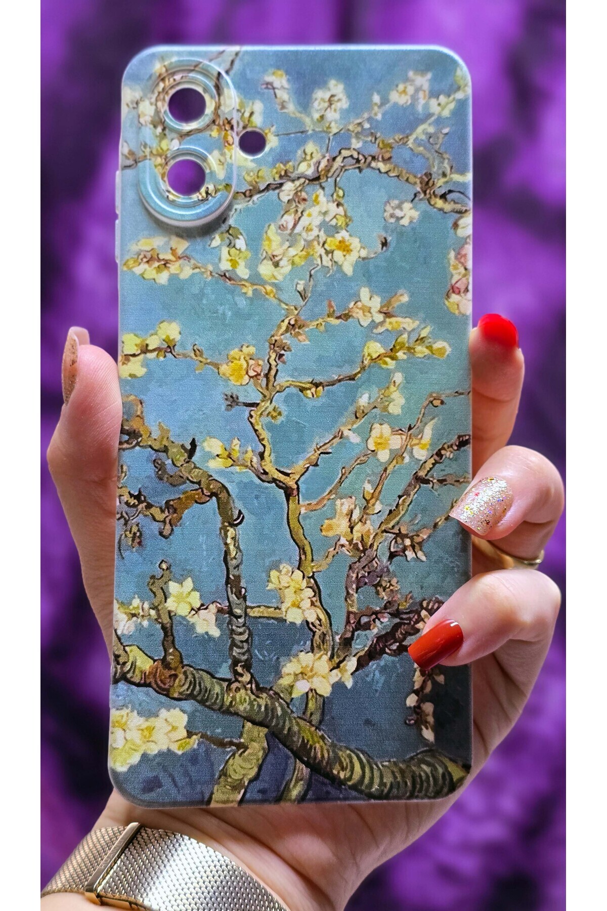 Transparent Silicone Phone Case with Artistic Pattern Compatible with Samsung Galaxy A07