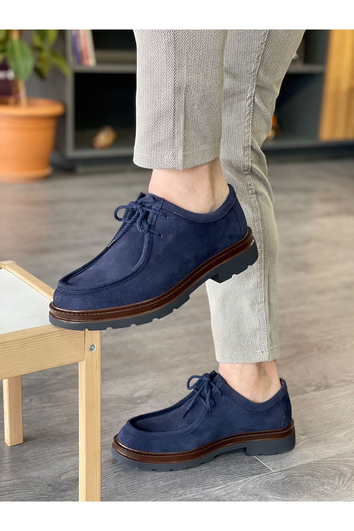 MOR KUNDURA  Hakiki Deri Günlük Kullanım Erkek Ayakkabı