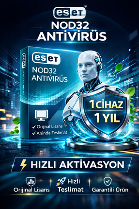 Eset NOD32 1 Cihaz – 1 Yıl Lisans (Windows 10 / Windows 11 Uyumlu)