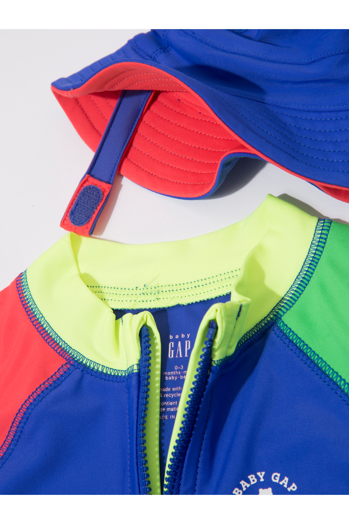 GAP Bebek Çok Renkli Fermuarlı Tulum Mayo fotoğrafı 3 (önizleme)