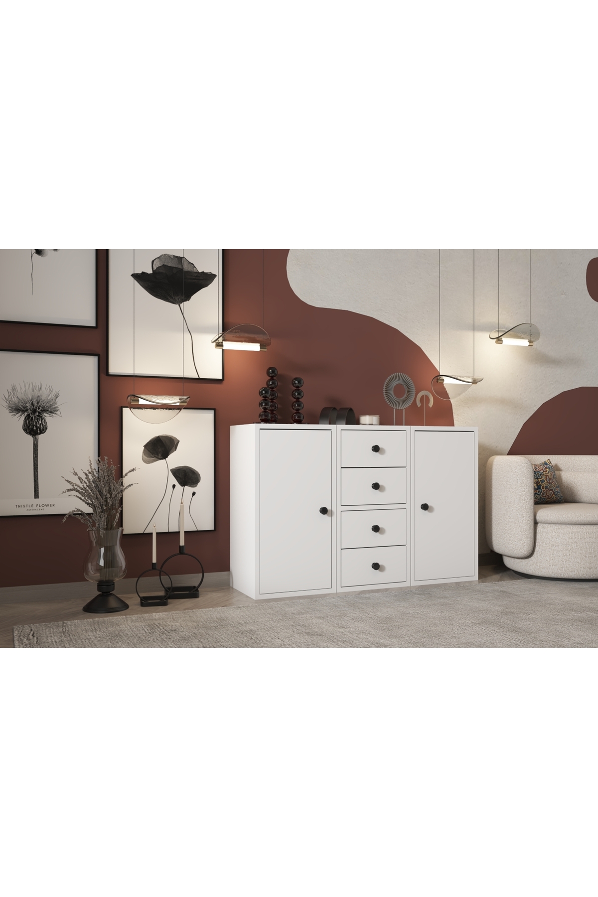 COLPRO様 Vivense BK ÇOK AMAÇLI DOLAP, 4 ÇEKMECELİ, ÇAD - Fiyatı, Yorumları