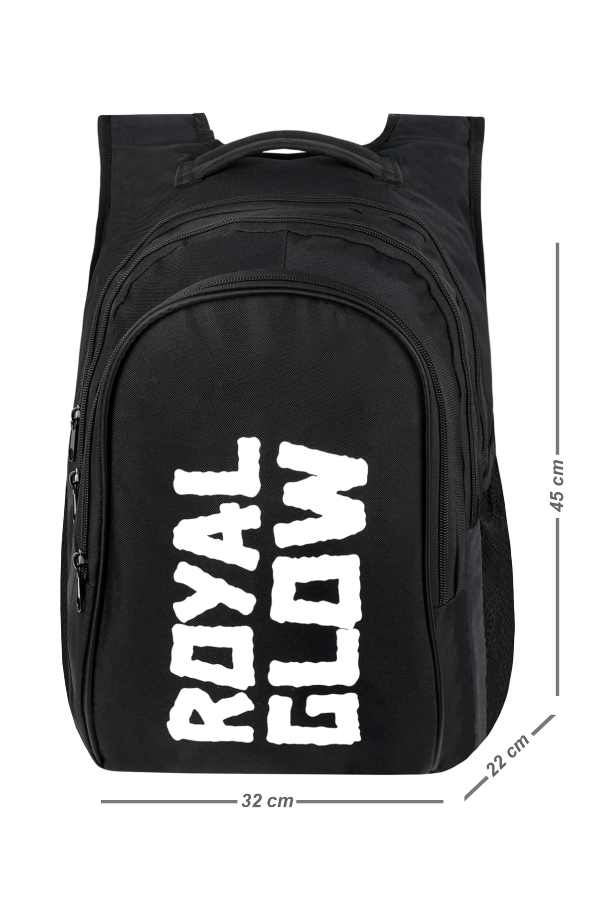 Royal Glow Unisex Ortopedik Su Geçirmez Siyah Günlük Seyehat ve Okul Çantası. görsel 2