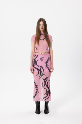 SAINT ALEN Pink Venom Skirt