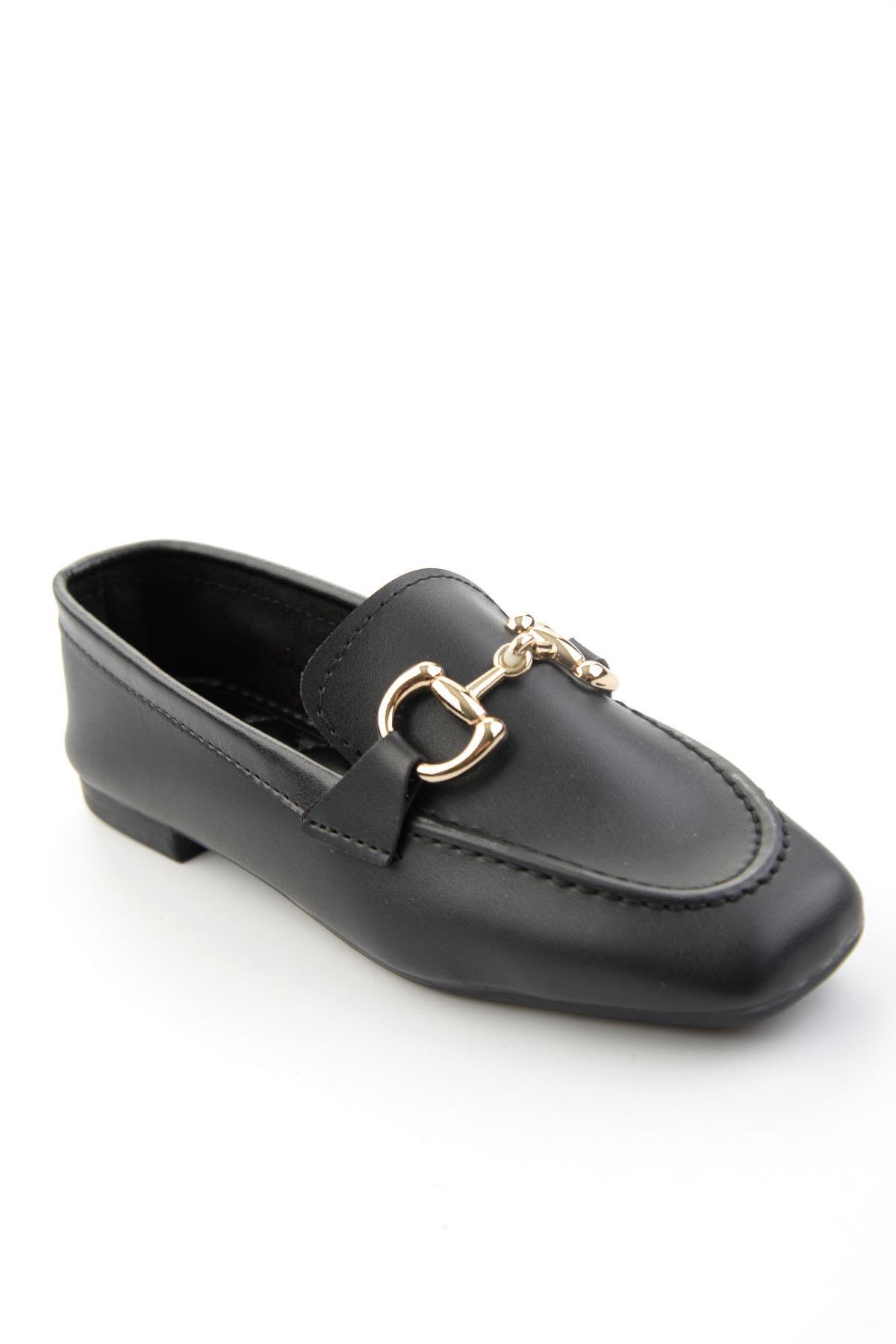 Bambi Siyah Kadın Loafer Ayakkabı K01360060009 görsel 3