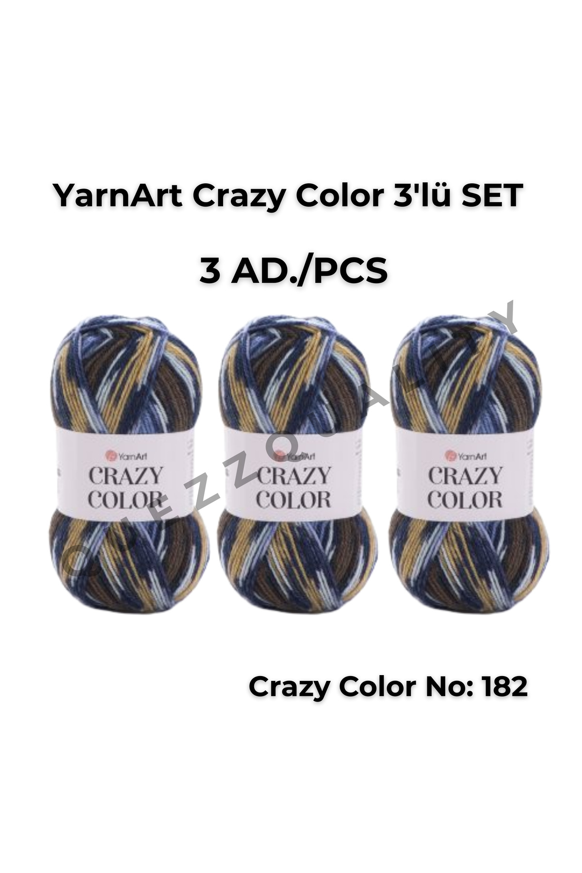 ひいろ Yarnart Crazy Color 3'lü Set Ebruli El Örgü İpi No: 110 - Fiyatı