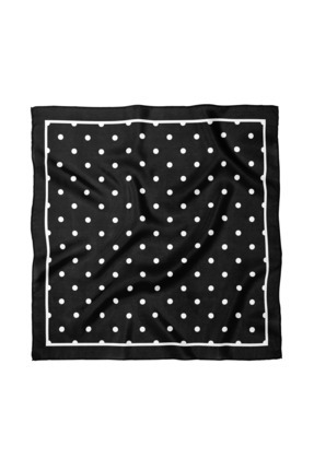 Sultan İpek Puantiye Desenli Fular / Bandana 50x50cm