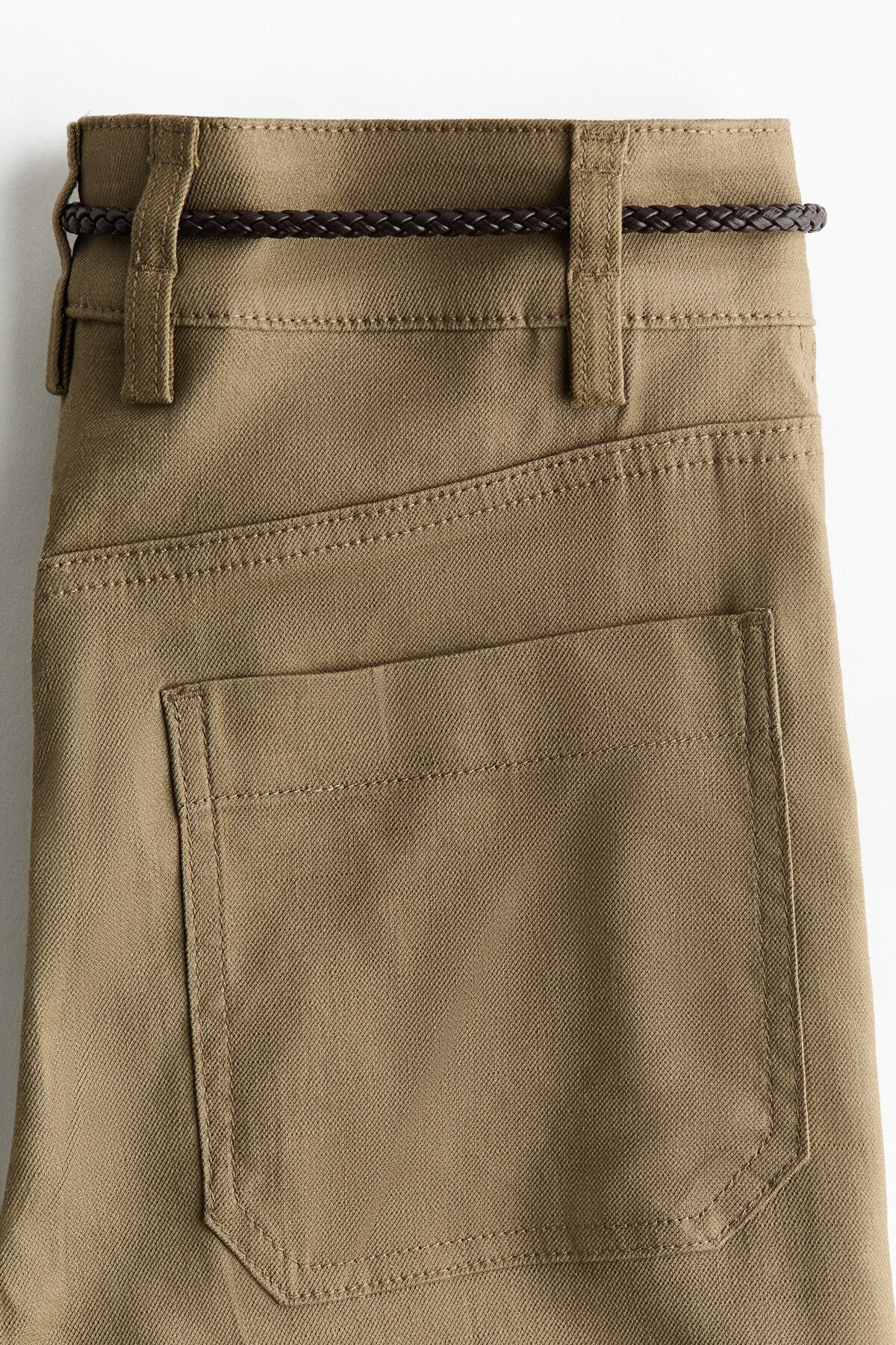 H&M Keten Karışımlı Çizme Paça Pantolon görsel 7