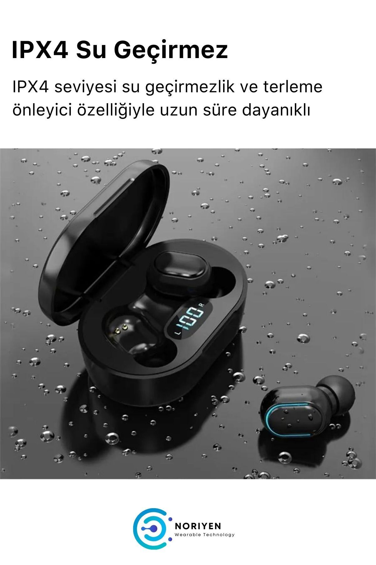Yeni Nesil E7S Dots Full HD Stereo Ses Çift Mikrofonlu Extra Bass Kablosuz 5.0 Bluetooth Kulaklık