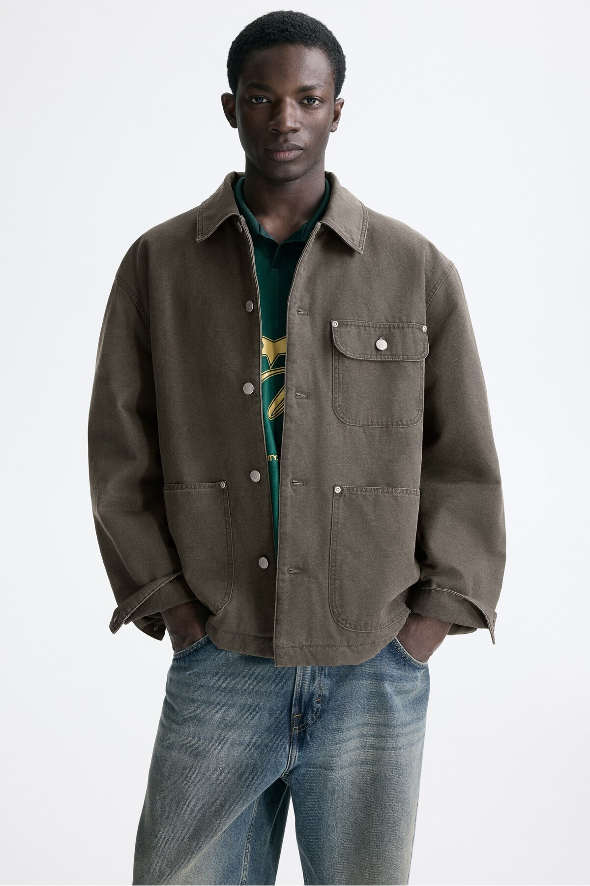 ژاکت پیراهنی پددار اچ اند ام کت H&M