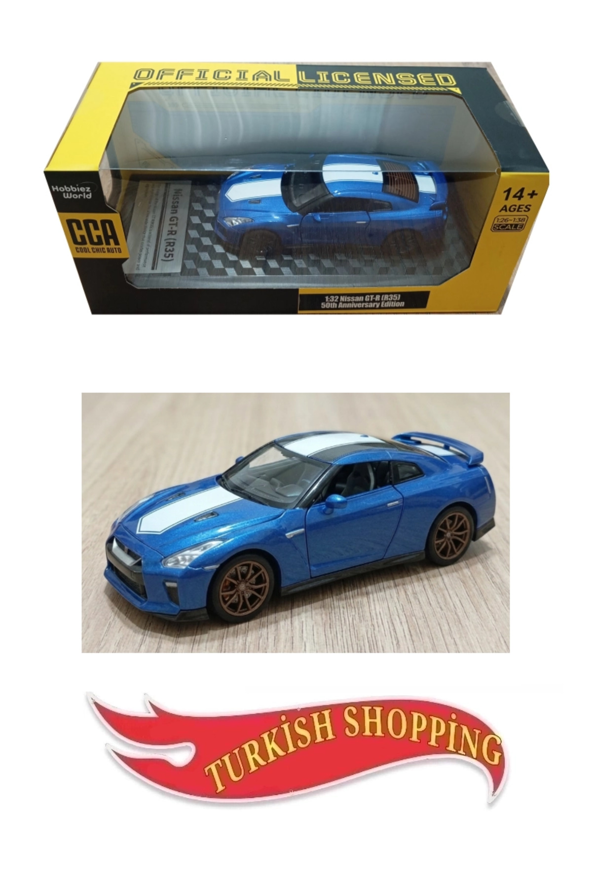 CCA 1:32 Ölçek Nissan Gt-r R35 50th Anniversary Edition Diecast